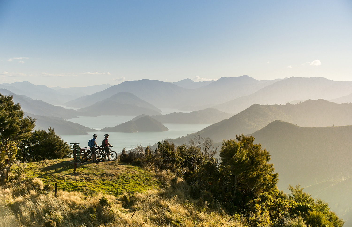 429193-mountain-biking-the-qct (credit MarlboroughNZ) Mountain biking the Queen Charlotte Track, Marlborough Sounds (credit MarlboroughNZ)